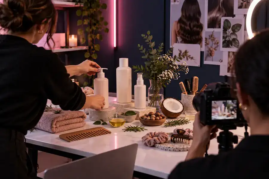 Influencer campaign concept for a haircare product